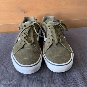 Vans Old Skool Suede Green and Black Low Tops